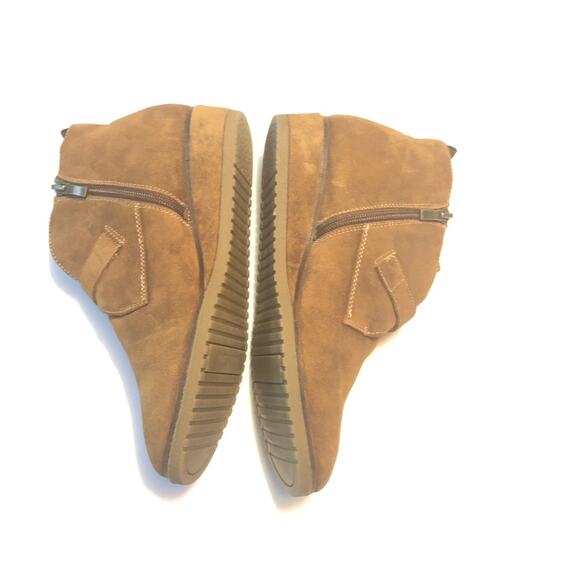 Franco Sarto  Womens Cognac Brooke Wedge Ankle Bootie - Picture 3 of 16